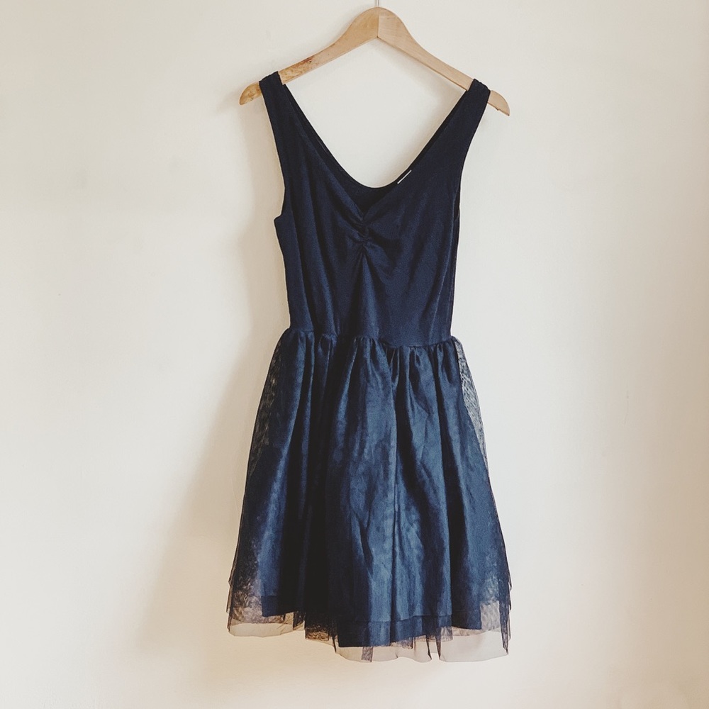 NWT Black Xhilaration Knit and Tulle Party Dress
